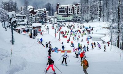 Закрываем горнолыжный сезон в России. Красная Поляна. Видео